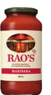 Metro RAO'S PASTA SAUCE offer