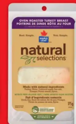 Metro MAPLE LEAF NATURAL SELECTIONS SLICED DELI MEAT offer