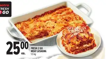 Metro FRESH 2 GO MEAT LASAGNA offer