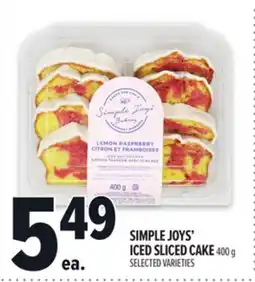 Metro SIMPLE JOYS ICED SLICED CAKE offer