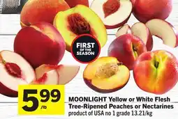 Foodland Yellow or White Flesh Tree-Ripened Peaches or Nectarines offer