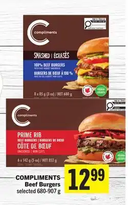 Foodland COMPLIMENTS Beef Burgers offer
