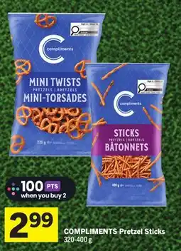 Foodland COMPLIMENTS Pretzel Sticks offer