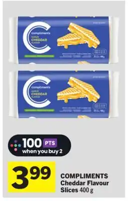 Foodland COMPLIMENTS Cheddar Flavour Slices offer