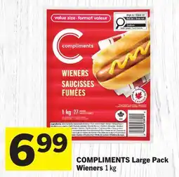 Foodland COMPLIMENTS Large Pack Wieners offer