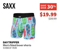 Sports Experts SAXX DAYTRIPPER Men's fitted boxer shorts offer