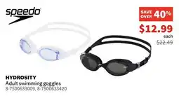 Sports Experts SPEEDO HYDROSITY Adult swimming goggles offer