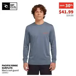 Sports Experts RIP CURL PACIFIC RINSE SURFLITE Men's rash guard offer