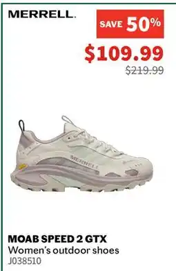 Sports Experts MERRELL MOAB SPEED 2 GTX Women's outdoor shoes offer