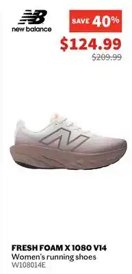Sports Experts new balance FRESH FOAM X 1080 V14 Women's running shoes offer