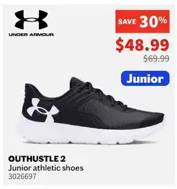 Sports Experts UNDER ARMOUR OUTHUSTLE 2 Junior athletic shoes offer