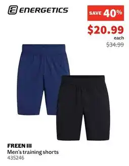 Sports Experts ENERGETICS FREEN III Men's training shorts offer