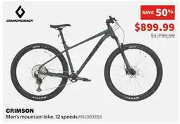 Sports Experts DIAMONDBACK CRIMSON Men's mountain bike, 12 speeds offer