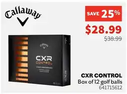 Sports Experts CALLAWAY CXR CONTROL Box of 12 golf balls offer