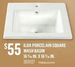 Canac Ilda Porcelain Square Wash Basin 165/16 in.x16 5/16 in offer