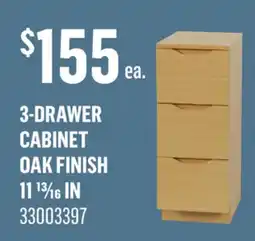 Canac Debora 3-Drawer Cabinet Oak Finish 11 13/16 in offer