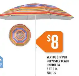 Canac VERTUO Striped Polyester Beach Umbrella 5ft.9in offer