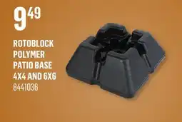 Canac Rotoblock Polymer Patio Base 4x4and6x6 offer