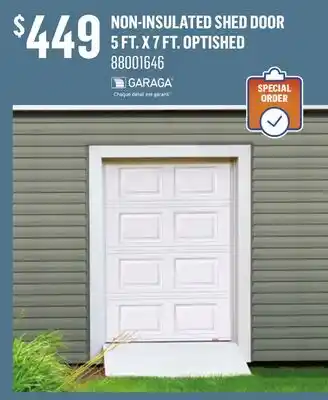 Canac Non-Insulated Shed Door 5ft.x7ft. OptiShed offer
