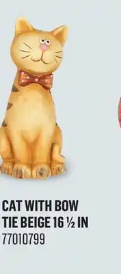 Canac Cat with Bow Tie Beige 16 1/2 in offer