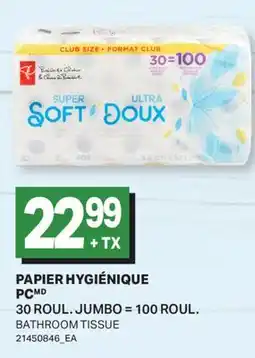 L'Intermarché PAPIER HYGIÉNIQUE | BATHROOM TISSUE, 30 ROUL. JUMBO = 100 ROUL offer