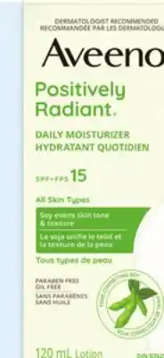 Walmart Aveeno Positively Radiant daily moisturizer SPF 30 offer