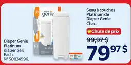 Walmart Diaper Genie Platinum diaper pail offer
