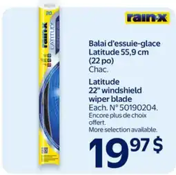 Walmart Rain-X Latitude 22 windshield wiper blade offer