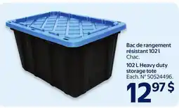 Walmart 102 L Heavy duty storage tote offer