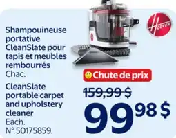 Walmart Hoover CleanSlate portable carpet and upholstery cleaner offer
