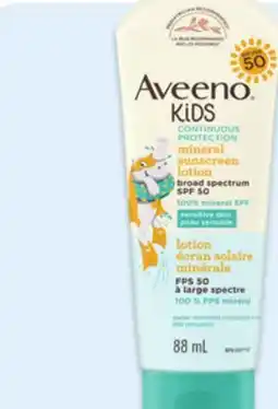 Walmart Aveeno Kids SPF 50 sunscreen lotion offer
