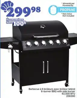 Rossy 6-burner BBQ with side burner offer