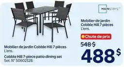 Walmart Cobble Hill 7-piece patio dining set offer