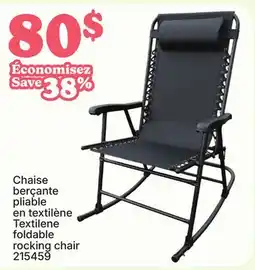 Rossy Textilene foldable rocking chair offer