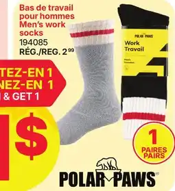 Rossy Polar Paws Men's work socks offer