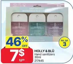Rossy HOLLY & BLÜ Hand sanitizers offer