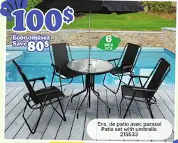 Rossy Patio set with umbrella offer