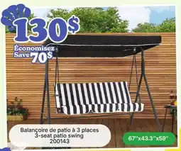 Rossy 3-seat patio swing offer