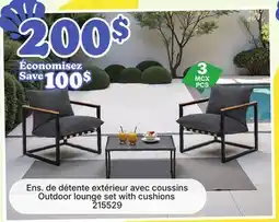 Rossy Outdoor lounge set with cushions offer
