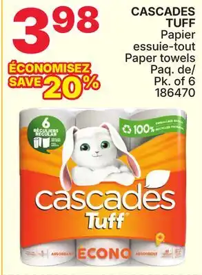 Rossy CASCADES TUFF Paper towels offer