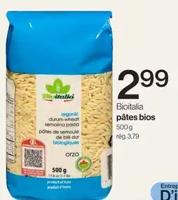 Avril Bioitalia pâtes bios offer