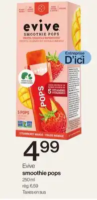 Avril Evive smoothie pops offer