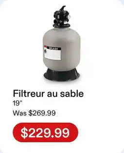 Club Piscine Splash Sand Filter offer