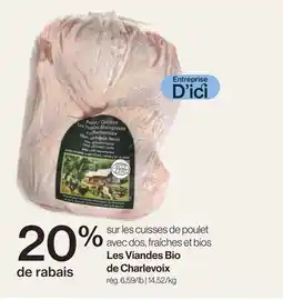 Avril Cuisses de poulet avec dos, fraîches et bios offer