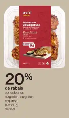 Avril tourtes surgelées courgettes et quinoa offer