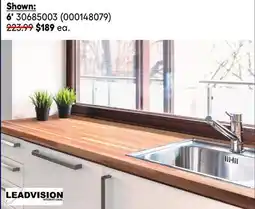 RONA All LEADVISION wood countertops, 6' offer