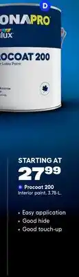 RONA RONA Procoat 200 Interior paint. 3.78-L offer