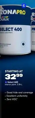 RONA Select 400 offer