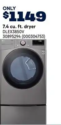 RONA LG 7.4 cu. ft. dryer offer
