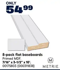 RONA 8-pack flat baseboards 7/16 x 3-1/2 x 10' offer